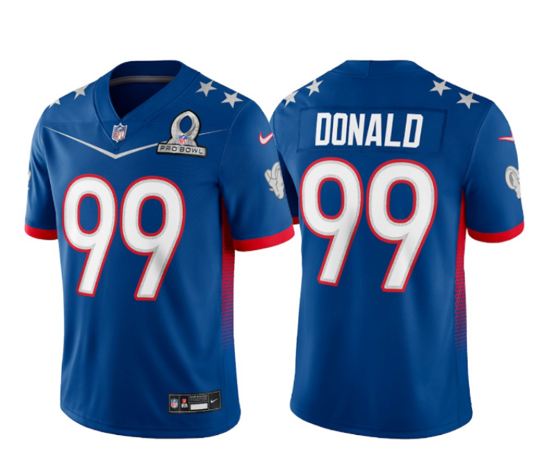 2022 Men Los Angeles Rams #99 Donald Nike blue Pro bowl Limited NFL Jersey  ->kansas city chiefs->NFL Jersey